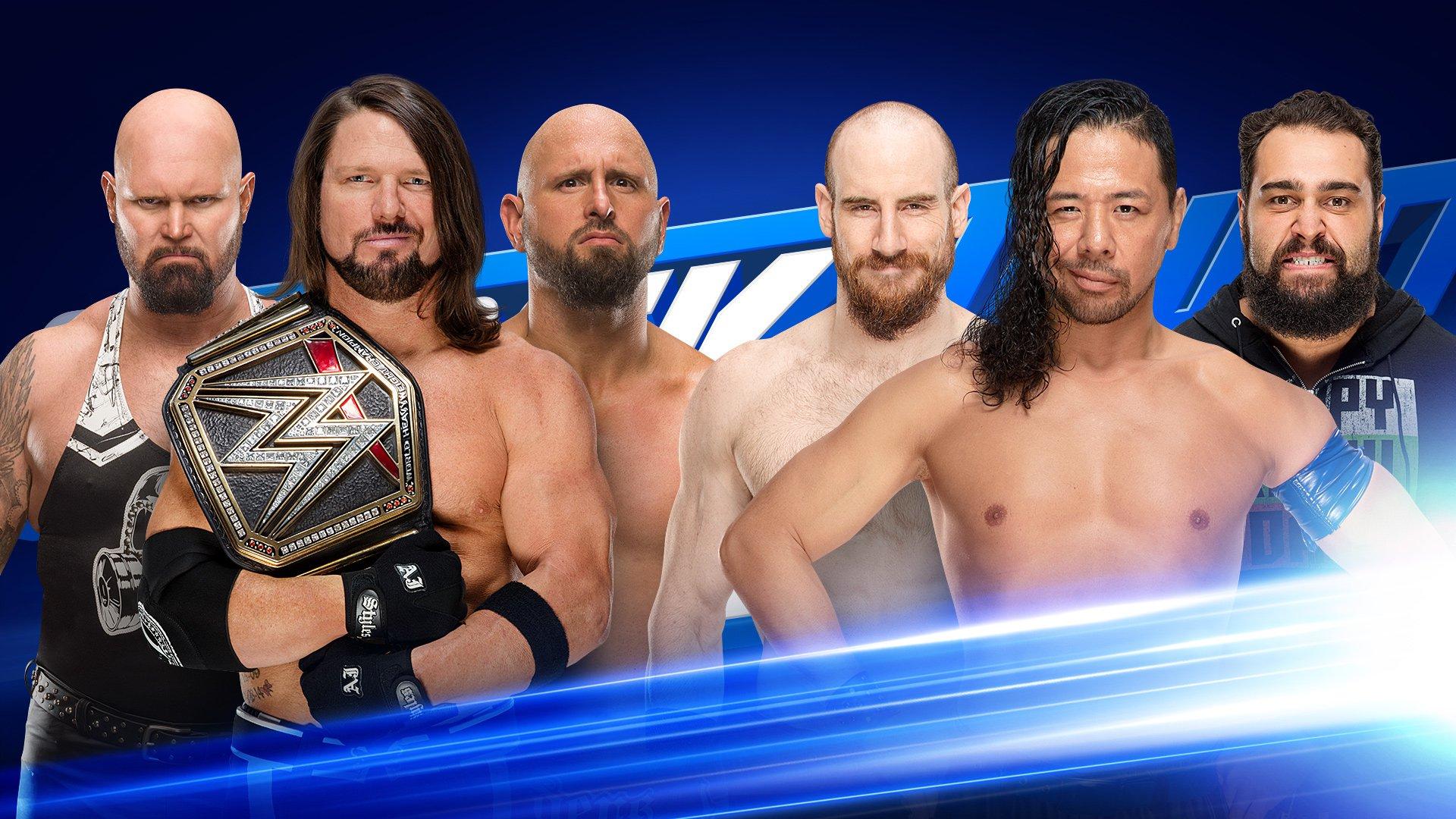 WWE SmackDown Results – Apr. 24, 2018 – Six-Man Tag Match – TPWW