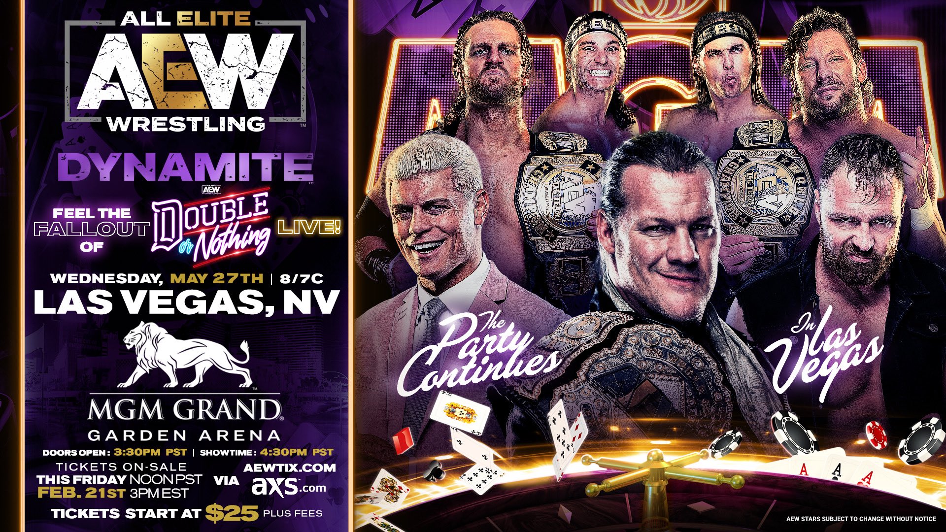AEW Announces Dynamite in Las Vegas + Double or Nothing Ticket Sales