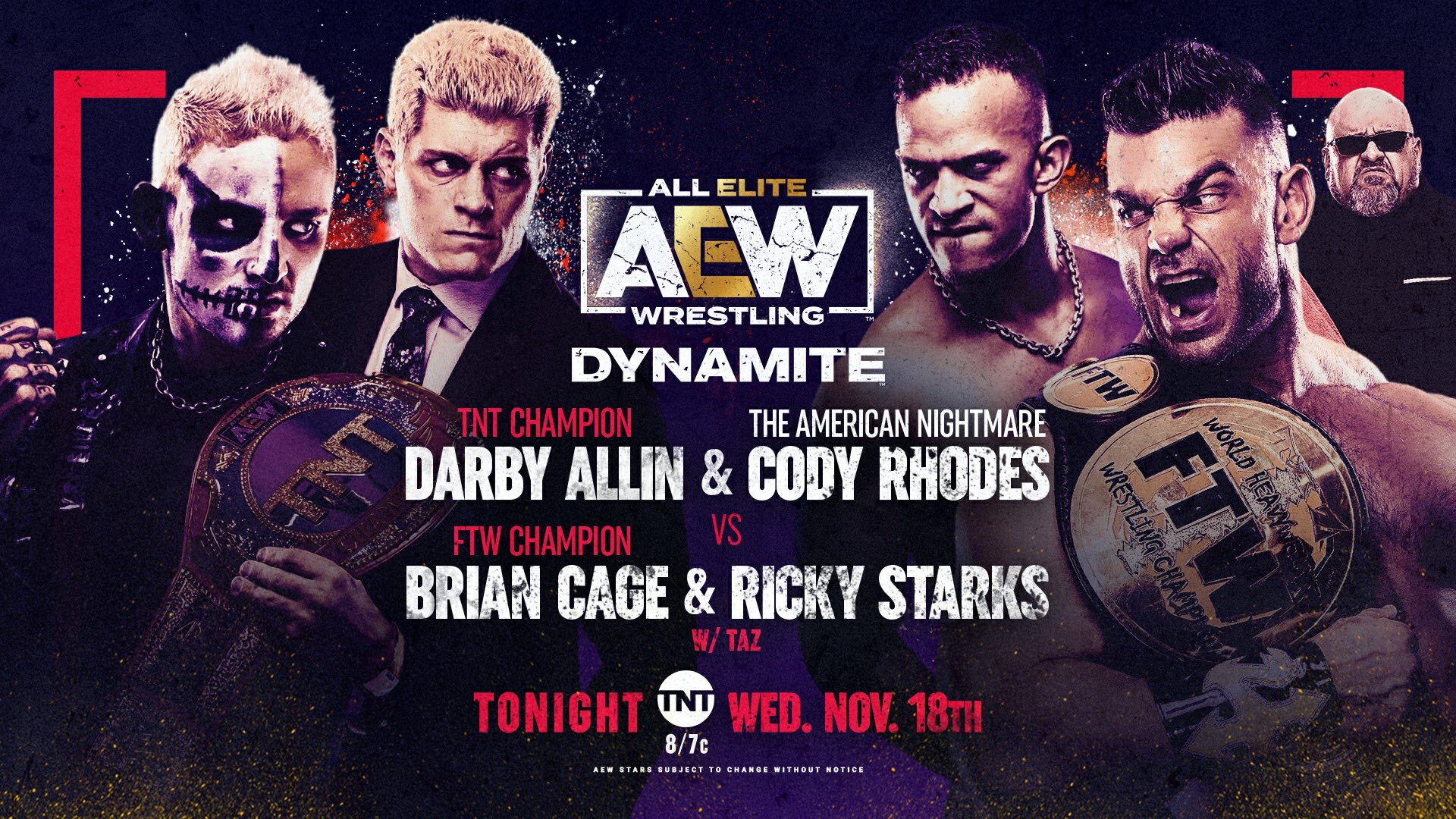 AEW Dynamite Results – Nov. 18, 2020 – Rhodes & Allin vs. Cage & Starks ...