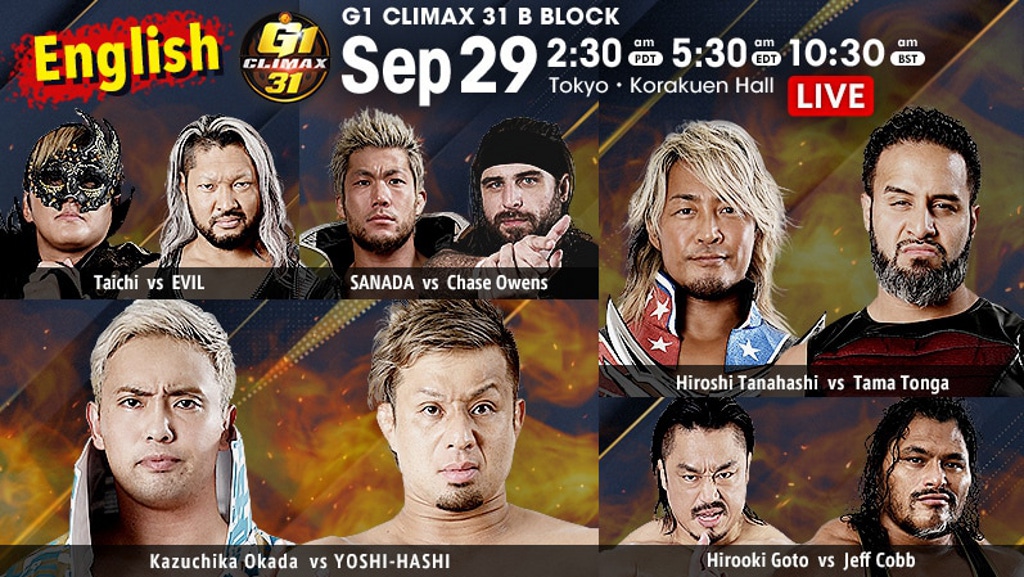 NJPW G1 Climax 2021 Night 6 Results, Night 7 Card, Updated Standings TPWW