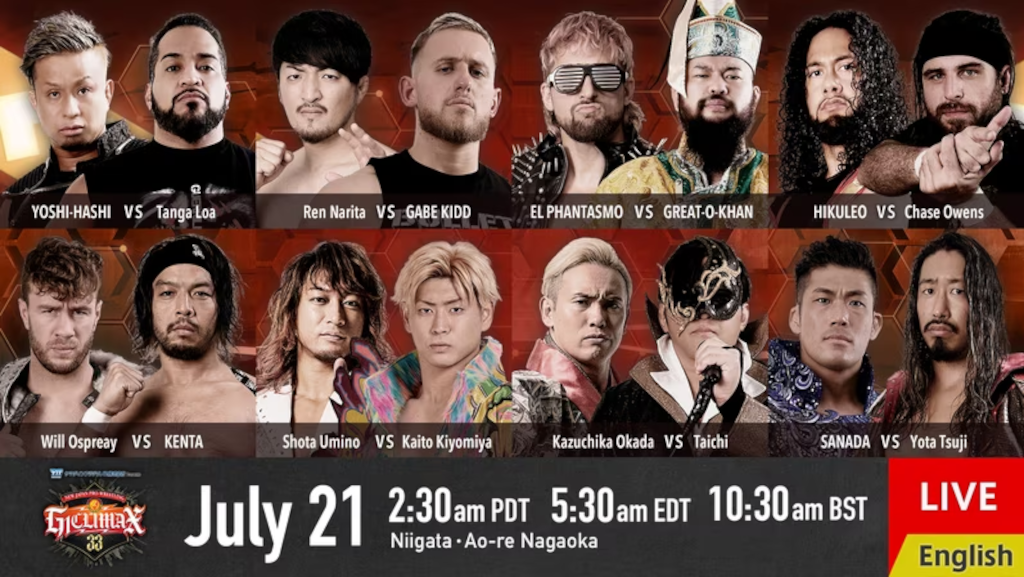 NJPW G1 Climax 2023 Night 5 Results, Night 6 Card, Updated Standings TPWW