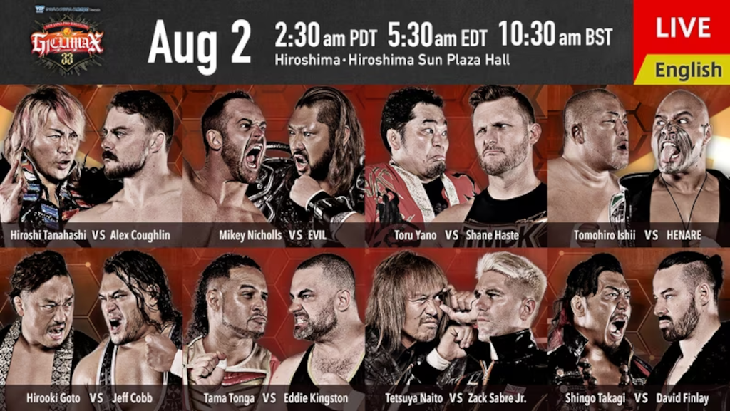 NJPW G1 Climax 2023 Night 12 Results, Night 13 Card, Updated Standings