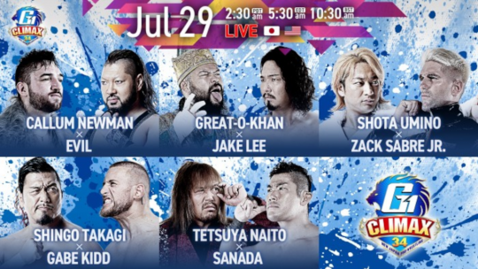 NJPW G1 Climax 2024 Night 7 Results, Night 8 Card, Updated Standings