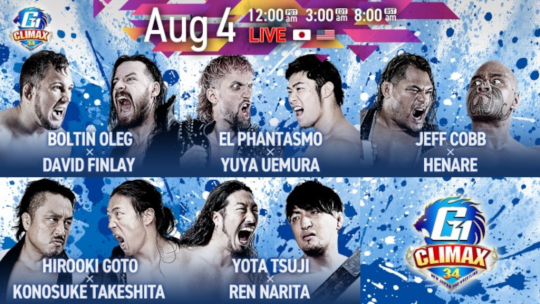 NJPW G1 Climax 2024 Night 10 Results, Night 11 Card, Updated Standings