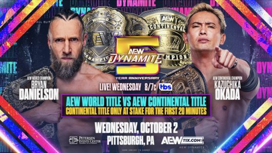 AEW Dynamite 5 Year Anniversary Show Results - Oct. 2, 2024 - Bryan Danielson vs. Kazuchika Okada